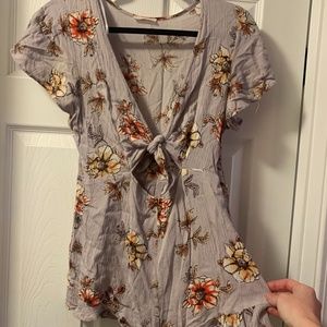 Cotton Candy LA Purple Floral Romper